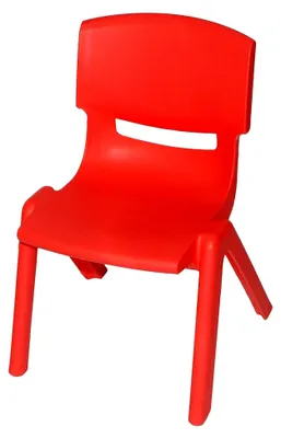 Produktbild von Kinderstuhl - ROT - stapelbar und kippsicher - belastbar bis 100 kg - für Innen und Außen - Kindermöbel für Mädchen und Jungen - Kunststoff - Stuhl