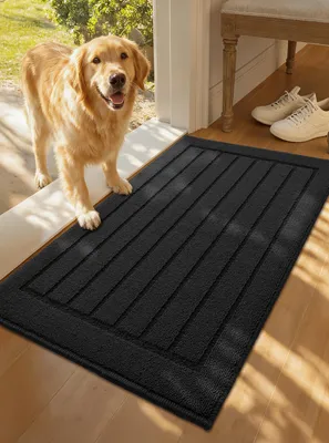 Produktbild von Innenraummatte, schwarz, 44 x 76 cm, rutschfest und maschinenwaschbar