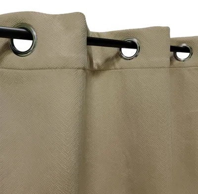 Verdunkelungsvorhang Samt mit Ösen 140x240 cm taupe