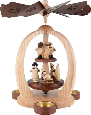 Produktbild von 2-stöckige Pyramide Winterkinder (27cm) von HoDreWa Legler