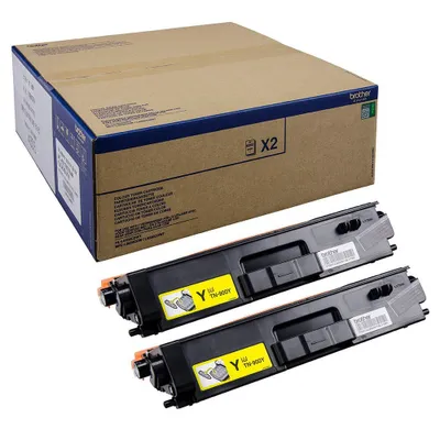 Zdjęcie produktu dla Brother TN-900YTWIN, 12000 stron(y), Żółty, 2 szt.