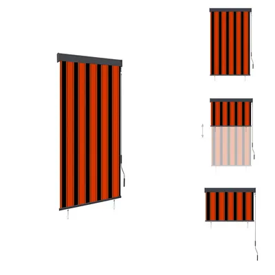 Obrázok produktu pre vidaXL Vonkajšia roleta 100 x 250 cm oranžová a hnedá - Žalúzie a rolety