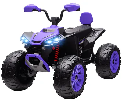 Productafbeelding van AIYAPLAY 24V elektrische quad voor kinderen, met 2 motoren, plaats voor 2 personen, koplampen, paars