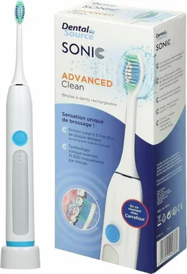 Produktbild von Advanced Clean Sonic Elektrische Zahnbürste - 2 Minuten Timer - LED-Ladeanzeige - 31.000 Schwingungen/Min - Elektrische Schallzahnbürste Zahnpflege