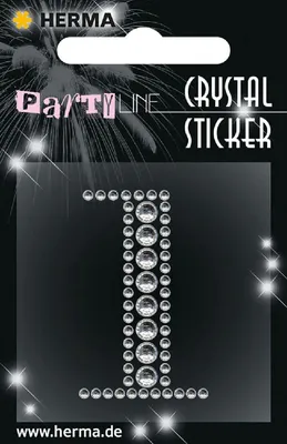 Image de Herma FASHIONLine Crystal Sticker "1" ; "Herma Crystal Sticker