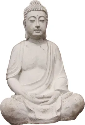 Produktbild von Schöner Buddha aus Steinguss perfekt für den Teich die Terrasse oder den Garten ist Frostfest Witterungsbeständig und Neu 102cm H, JA-4014XXL