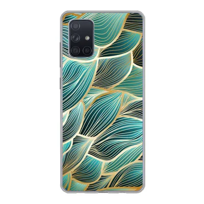 Produktbild von MuchoWow® Handyhülle Schutzhülle Hülle für Samsung Galaxy A51 5G Muster - Gold - Abstrakt - Welle Silikon Softcase Handy Hülle - Abbildung