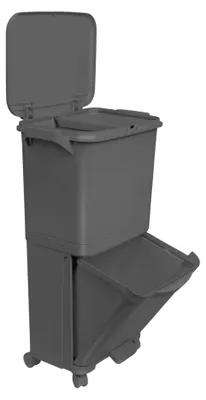 Produktbild von Wellhome Mülleimer 24-14l Silber  Silber One Size