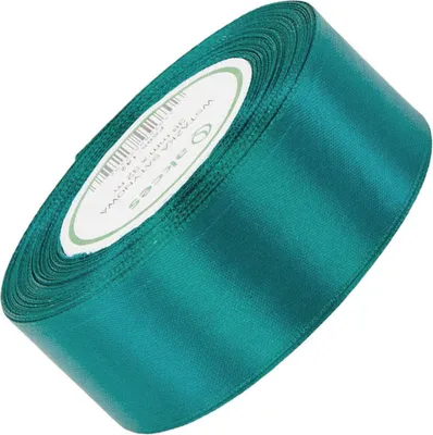 Immagine prodotto di Dekolo nastro di raso per matrimonio nastro di raso per regali nastro di raso per compleanno decorazione 38mm x 32m rotolo turchese scuro