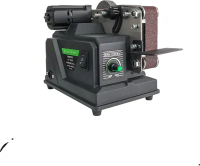 Obrázek produktu pro Elektrická pásová bruska, příkon 180 W, volnoběžné otáčky 7000 ot/min, nastavení a