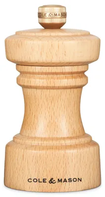 Image de Cole & Mason, moulin à sel "Hoxton", bois naturel, 10,4 cm