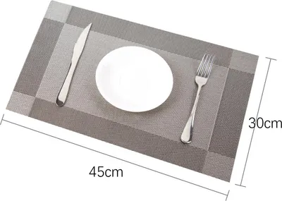 Image de INF Sets de table antidérapants et résistants à la chaleur Gris Argenté
