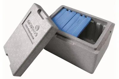 Produktbild von 24x Isolierboxen mit Deckel aus Neopor® Akkuversion 330 x 225 x 225 mm 7,3 Liter