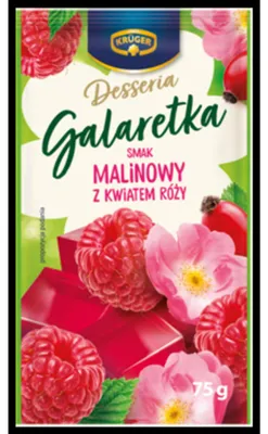 Imagen del producto de Kruger Desseria Galaretka, sabor frambuesa con aroma de rosa, 75g