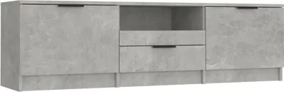 Image de vidaXL Armoire TV gris béton 140x35x40 cm Bois composite