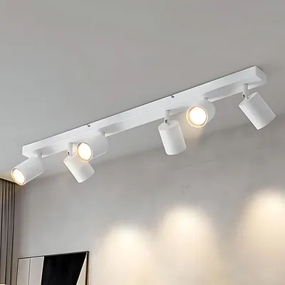 Produktbild von ZMH LED stropné svetlo biele 6 plameňov stropné svietidlo stropné reflektory moderné GU10 kovové stropné reflektory otočné 350° pre obývaciu izbu spálňu chodbu