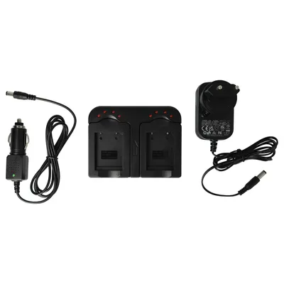 Produktbild von vhbw Dual Ladegerät kompatibel mit Casio Exilim EX-Z330, EX-Z350, EX-Z335, EX-Z37, EX-Z35, EX-Z370, EX-Z33 Kamera - Ladeschale Ladeanzeige