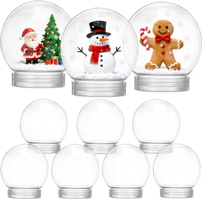 Produktbild von Schneekugeln zum Befüllen DIY Weihnachtsdekoration für Kinder 10 Stück 270 ml