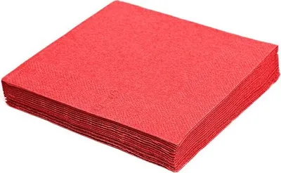 Produktbild von 250x Servietten 33 x 33 cm 1/4 -Falz 2-lagig rot