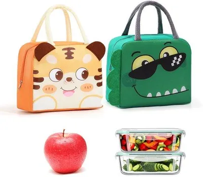 Immagine prodotto di Contenitore termico per il pranzo per bambini, riutilizzabile, confezione da 2, per bambine e bambini