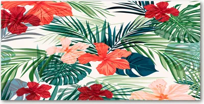 Produktbild von Tulup® Leinwandbild -100x50 cm - Wandkunst - Drucke auf Leinwand - Leinwanddruck  - Blumen & Pflanzen - Mehrfarbig - Tropische Blumen