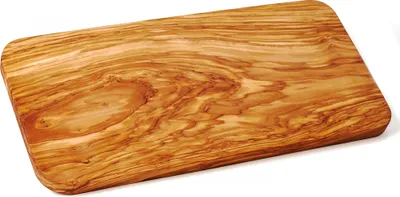 Produktbild von Schneidebrett aus Olivenholz, rechteckig mit gerundeten Ecken, massiv 40 x 20 x 2,5 cm