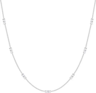 Produktbild von 925 Sterling Silber Damen Halskette mit 14k Gold, Geburtsstein Anhänger, Schmuck für Frauen, Geschenk für Sie