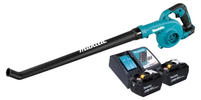 Immagine prodotto di Soffiatore a batteria Makita DUB 186 Z 18 V + 2 batterie da 9,0 Ah + caricabatterie