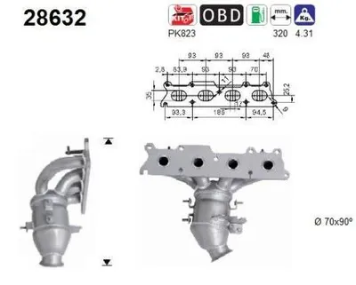 Zdjęcie produktu dla Katalizator Citroen C4 Euro 4