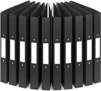 Produktbild von ACROPAQ - 10 x Ringbuch A4 - 2 Ringen, Rückenetiketten, Rückenbreite 3,5 cm, Nacht, Natur Farbkollektion - Ringhefter, Ringordner A4, Schulordner