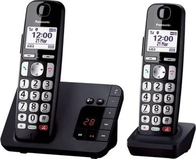 Image de Panasonic KX-TGE262NLB téléphone Téléphone DECT