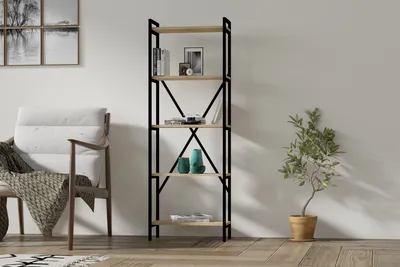 Produktbild von Skye Decor, Kinder - Oak, Bücherregal, Eiche, 100 % MELAMINBESCHICHTETE SPANPLATTEN, 72 x 25 x 170 cm