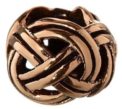 Productafbeelding van Haaraccessoire, baardparel, Raghna-knoopmotief, bronzen lokkenparel, artikelnummer 6463