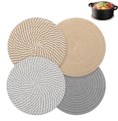 Image de Lot de 4 sous-verres, diamètre 20 cm, sous-verres ronds, 4 couleurs