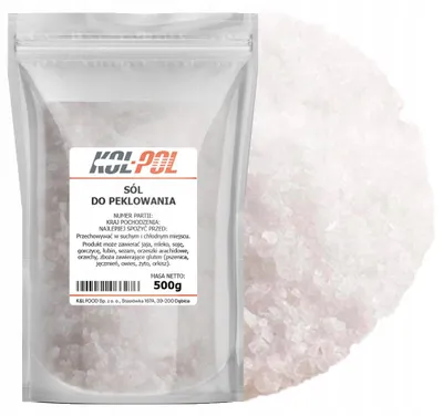 Zdjęcie produktu dla SÓL DO PEKLOWANIA 500g Peklosól peklująca peklowa naturalna jakość Kol-Pol