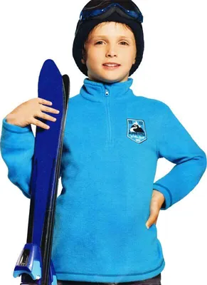 Produktbild von Jungen Ski Fleeceshirt Fleecepullover Fleeceoberteil schnelltrocknend 122/128 blau
