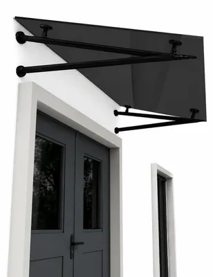 Immagine prodotto di Vetreria Westfalen - (V) 120x90 cm Vetro grigio Tettoia + supporto SW