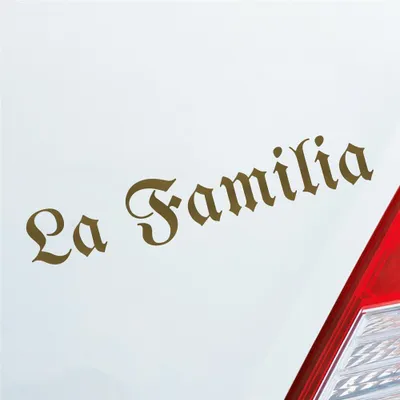Produktbild von Auto Aufkleber La Familia Die Familie Freunde Friends Car 19x4 cm Gold Sticker Heckscheibenaufkleber