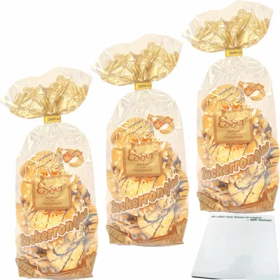 Produktbild von Esser Zuckerrontjes zartes Mürbegebäck 3er Pack (3x250g Beutel) + usy Block