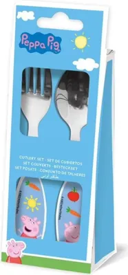 Zdjęcie produktu dla Zestaw sztućców dla dzieci Świnka Peppa - 2 szt