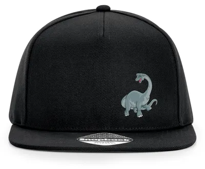 Produktbild von Huuraa Cappy Mütze Brachiosaurus Dinosaurier Black Polyester Snapback Kappe Geschenkidee