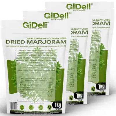 Obrázok produktu pre Majorán, sušené listy, 3 kg. Intenzívna korenina, vhodná na mäso a polievky. GiDeli