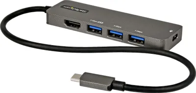 Obrázek produktu pro StarTech.com USB-C Multiport Adapter - USB-C auf HDMI 2.0b 4K 60Hz (HDR10) - 100W Power Delivery Pass-Through - 4-Port USB 3.0 Hub - USB Type-C Mini Dock - 30cm langes Kabel - USB 3.2 Gen 1 (3.1 Gen 1) Type-C - 100 W - 2.0b - 10,100,1000,2000 Mbit/s - IEE