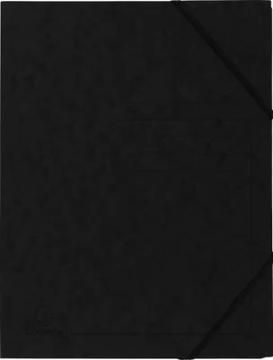 Image de Exacompta 25x Chemise à élastique sans rabats 355gm2 A4 Noir 555411E