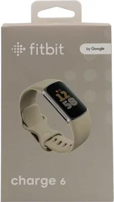 Produktbild von Fitbit Charge 6, Aktivitäts-Trackerarmband, AMOLED, GPS, Nahfeldkommunikation (NFC), Wasserfest, Beige