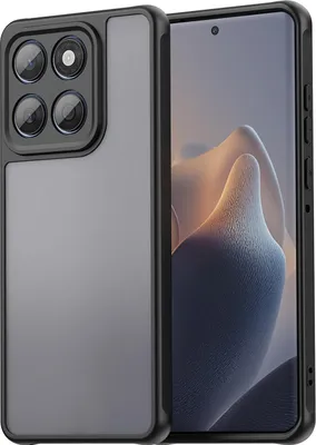 Immagine prodotto di Custodia per Motorola Edge 60S, retro traslucido opaco con protezione della fotocamera, custodia protettiva antiurto Nero