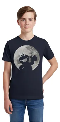 Produktbild von Spreadshirt Sesamstraße Elmo Im Vollmond Teenager Premium T-Shirt, 158/164 (12 Jahre), Navy