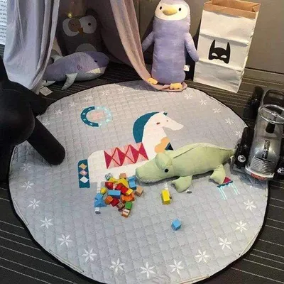 Produktbild von Famanu Spielmatte Aufbewahrungstasche Krabbeldecke - Kinderzimmer Teppich