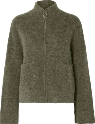 Produktbild von SELECTED FEMME Warmer Knit Cardigan mit Stehkragen und Reißverschluss Größe: L