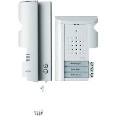 Immagine prodotto di Ritto by Schneider Citofono cablato set completo 1841370 3 case famiglia Bianco (1841370)